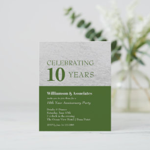 Budget Silver Green Business Anniversaire Invitati