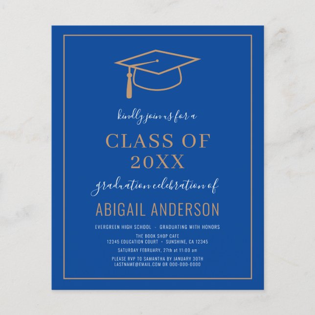 Budget Simple 2023 Graduation Photo Invitation (Devant)
