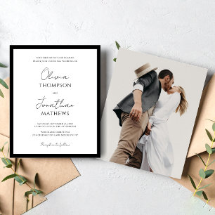 BUDGET simple Cravate noire blanc Script photo Mar