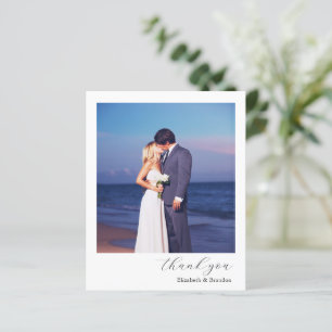 Budget Simple Élégant Mariage Carte de remerciemen