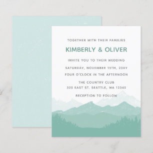 Budget simple Faire-part de mariage de montagne