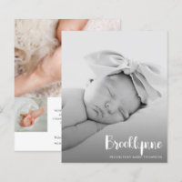 Budget simple Faire-part de naissance photo