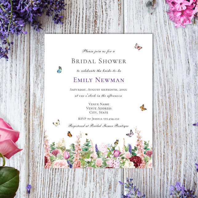 Budget Simple Fête des mariées papillon floral (Créateur téléchargé)