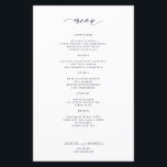 Budget simple marine foncé typographie menu mariag<br><div class="desc">Script de calligraphie minimaliste simple et tendance texte personnalisé modèle BUDGET carte de menu mariage abordable. VEUILLEZ LIRE CECI AVANT D'ACHETER ! Il s'agit d'une carte de mariage budgétaire imprimée sur une feuille papier (chaque feuille comporte une carte). Pour une qualité de rapport optimale, notre conseil est de choisir le...</div>