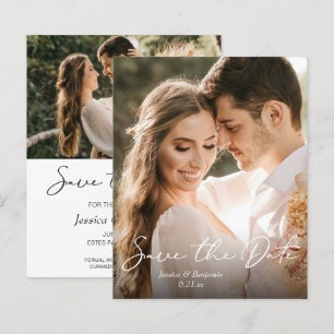 Budget Simple Minimal Photo Wedding Enregistrer la