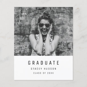 Budget Simple Minimaliste Grad Faire-part