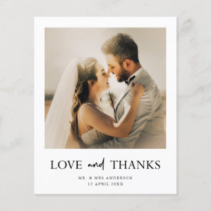Budget Simple Minimaliste Mariage Photo Merci