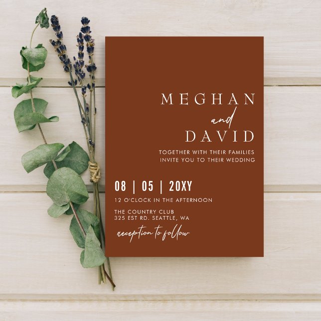 Budget Simple Moderne Faire-part de mariage en ter (Créateur téléchargé)