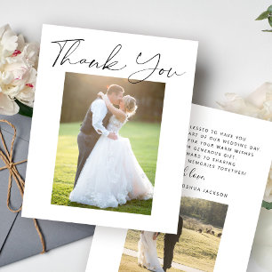 Budget simple moderne photo remerciement mariage