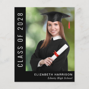 Budget Simple Photo Black Graduation