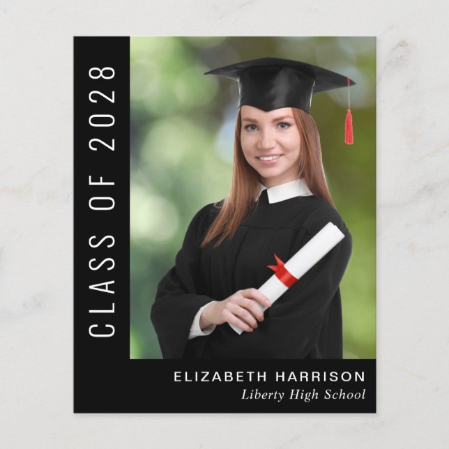 Budget Simple Photo Black Graduation (Devant)