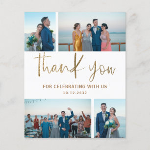 Budget Simple Photo Collage Merci Mariage