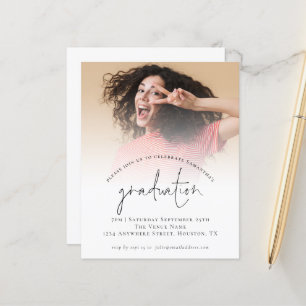 Budget Simple Photo Graduation 2022 Invitation de