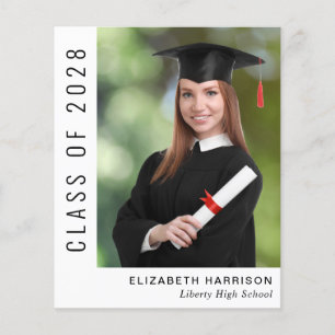 Budget Simple Photo Graduation Faire-part