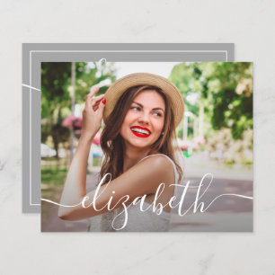 Budget Simple Photo Graduation Invitations