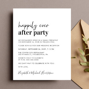 Budget Simple Photo Mariage Réception Invitation