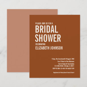 Budget Simple Terracotta Typographie Baby Shower M