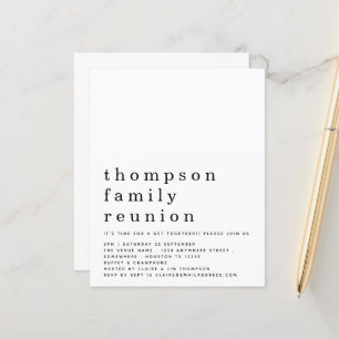 Budget Simple Texte Famille Réunion Invitation