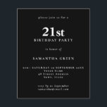 Budget Simple Texte Noir 21e Invitation Anniversai<br><div class="desc">Budget Simple Texte Noir 21e Invitation anniversaire. Un rapport qualité/prix inférieur 4, 5 x 5, 6 pouces alternative par défaut à l'option semi-brillant qui est recommandé pour les invitations et est une épaisseur similaire à une carte postale. L'option satin est beaucoup plus mince papier mieux pour les enceintes.</div>