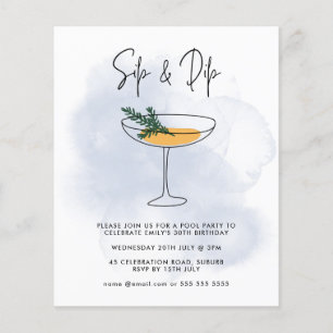 Budget Sip & Dip Cocktail Pool Party