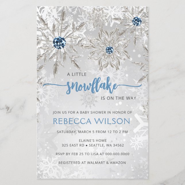 Budget Snowflake est sur le chemin Baby shower de  (Devant)