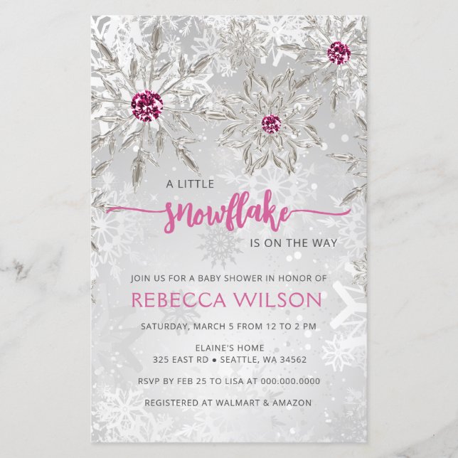 Budget Snowflake est sur le chemin Baby shower fil (Devant)