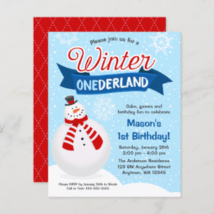 Budget Snowman Boy Winter ONE derland 1er annivers