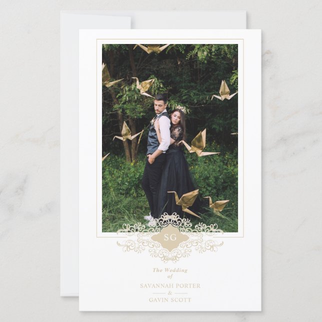 Budget Sophistiquer Flourish Chic Golden Initiales (Devant)