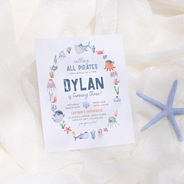 Budget Sous La Mer Ocean Boys Pirate Anniversaire (Créateur téléchargé)