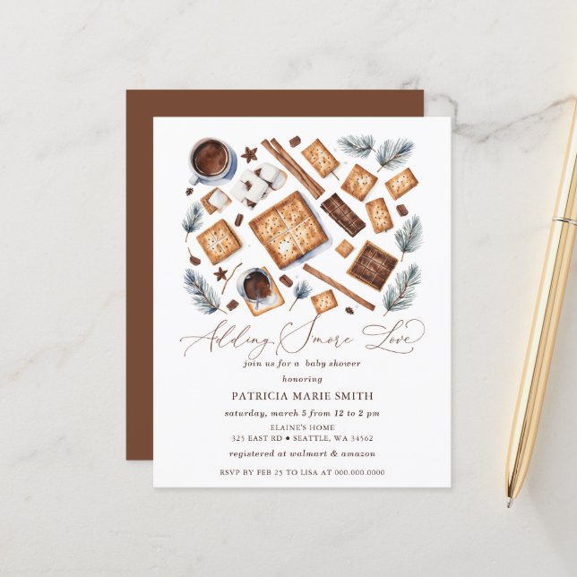 Budget S'Plus D'Amour Baby shower Neutre Pour Les  (Devant/Arrière en situation)