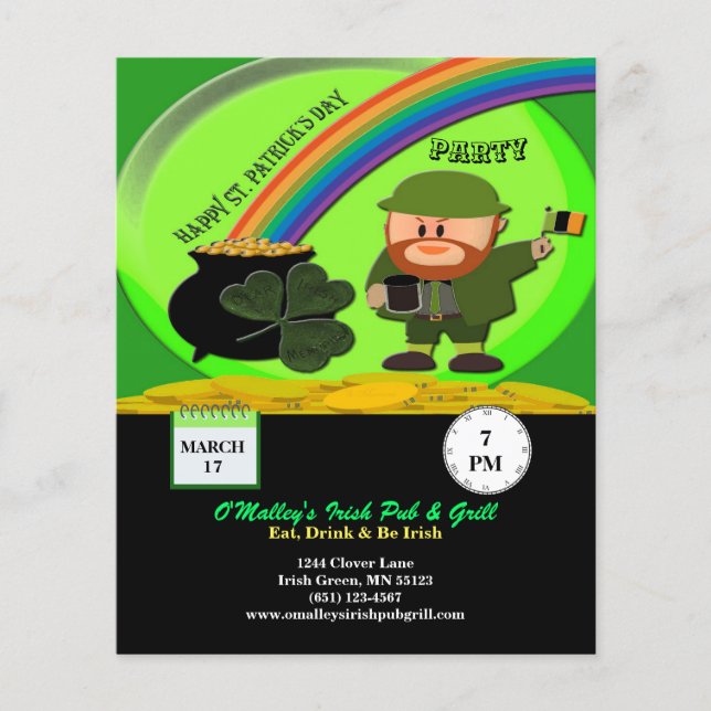 Budget St Patrick's Day Leprechaun, Pot Gold Paper (Devant)