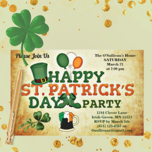 Budget St Patrick's Day Party Feuillets Vintages