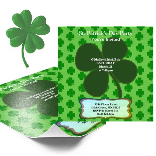 Budget St Patrick's Day Shamrock Carte photo (Créateur téléchargé)