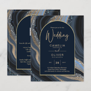 BUDGET Starry Night Marine Gold Agate Mariage INVI