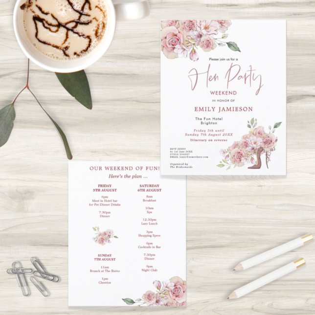 Budget Stiletto Weekend Hen Party Invitation (Créateur téléchargé)