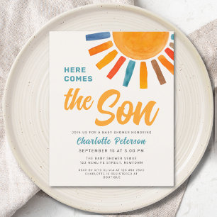 Budget Sun Voici l'Invitation Baby shower du fils