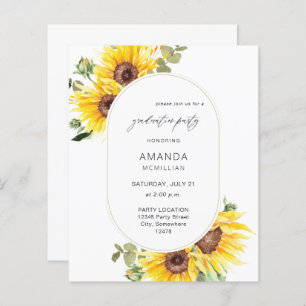 Budget Sunflower & Eucalyptus Graduation Party