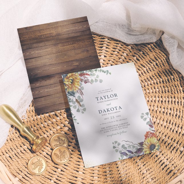 Budget Sunflower & Eucalyptus Mariage de verdure (Créateur téléchargé)