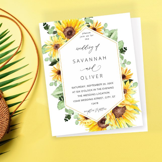 Budget Sunflower & Eucalyptus MOD Floral Mariage W (Créateur téléchargé)