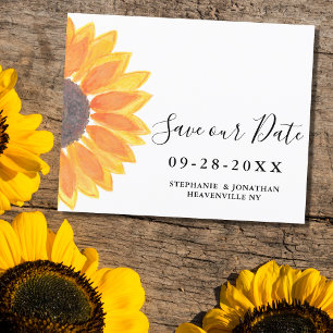 Budget Sunflower Mariage Enregistrer notre carte D