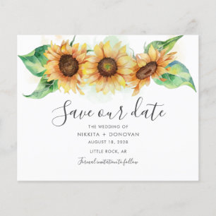 Budget Sunflower Watercolor Wedding Enregistrer La