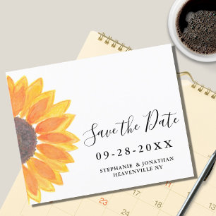 Budget Sunflower Wedding Enregistrer La Carte Date