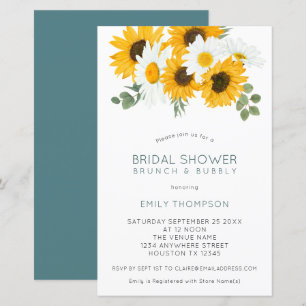 Budget Sunflowers Brunch Invitation de la douche n