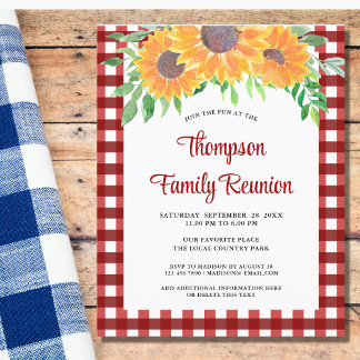 Budget Sunflowers En vichy Réunion familiale