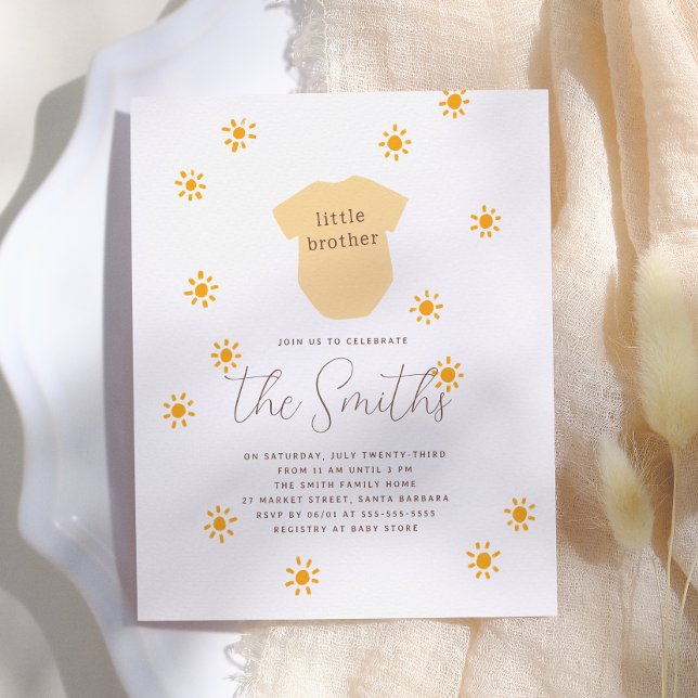 Budget Sunshine Petit Frère Baby Shower Boho (Créateur téléchargé)