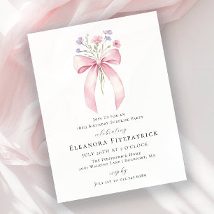 BUDGET SURPRISE 18e anniversaire Invitation rose B