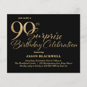 Budget Surprise 90e anniversaire Fête