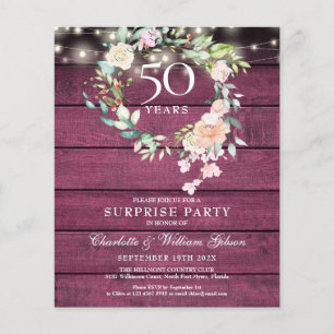Budget Surprise Party 50e anniversaire Rustique