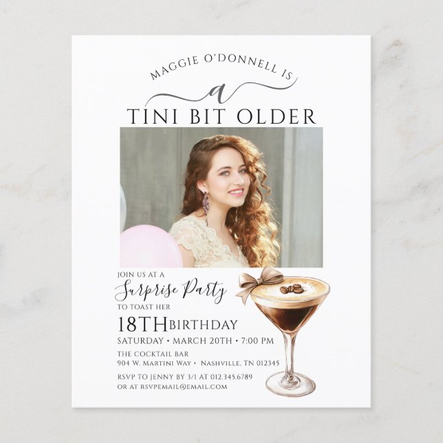 BUDGET SURPRISE PARTY Tini Bit Older Martini 18e (Devant)