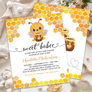 BUDGET Swee Bee Baby shower Invitation neutre